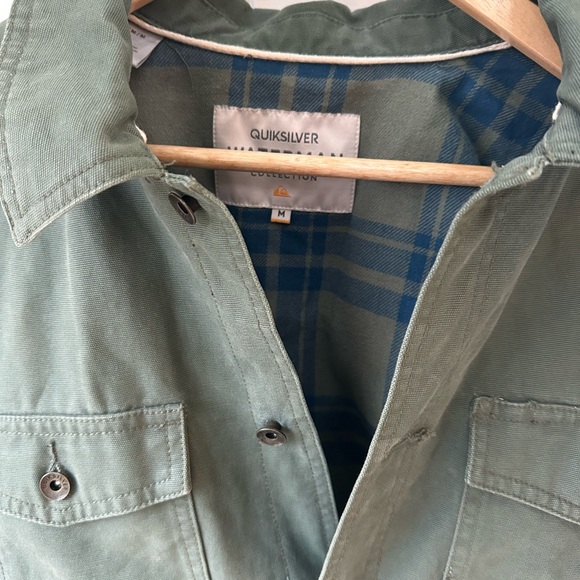 QUICKSILVER OLIVE JACKET WITH FLANNEL LINING - Picture 2 of 2